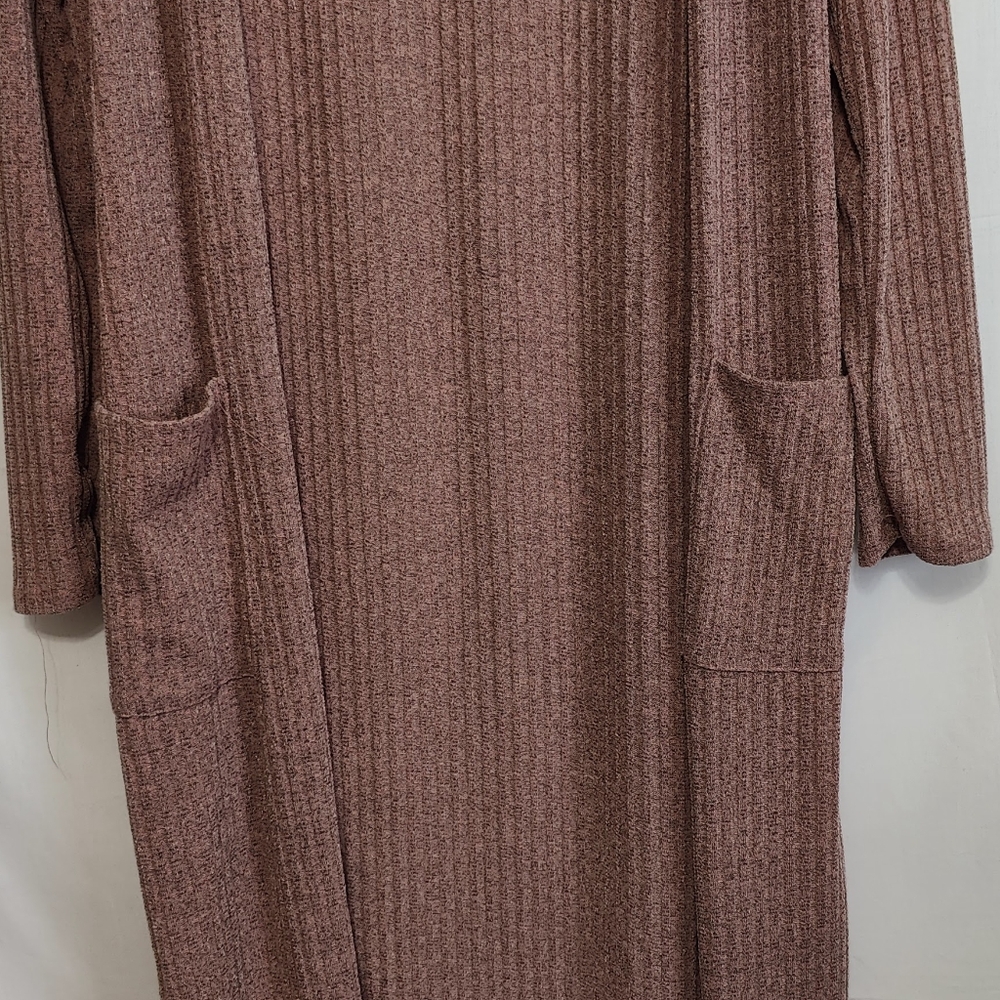 Olivia Rae Long Sleeve Long Length Cardigan - Blush - Size L - NWT - Picture 2 of 5